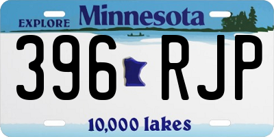 MN license plate 396RJP
