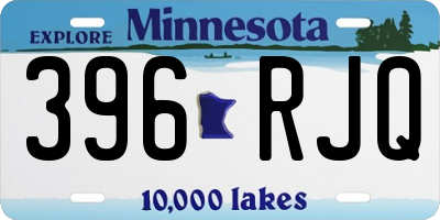 MN license plate 396RJQ