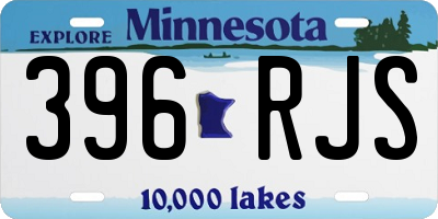 MN license plate 396RJS