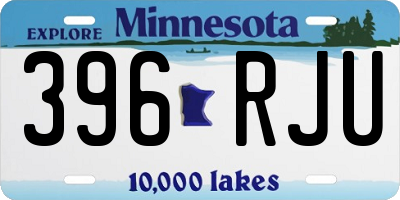 MN license plate 396RJU