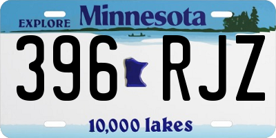 MN license plate 396RJZ