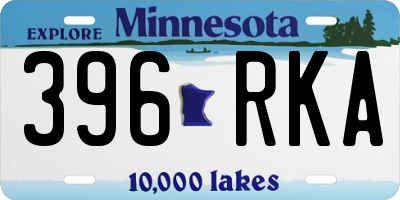 MN license plate 396RKA