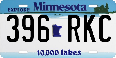 MN license plate 396RKC