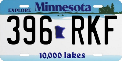 MN license plate 396RKF