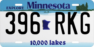 MN license plate 396RKG