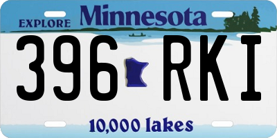 MN license plate 396RKI