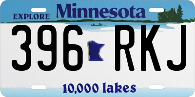 MN license plate 396RKJ