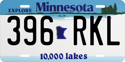 MN license plate 396RKL