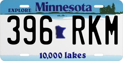 MN license plate 396RKM
