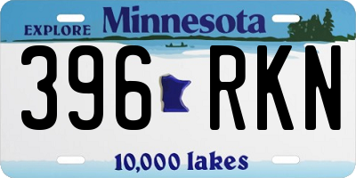 MN license plate 396RKN