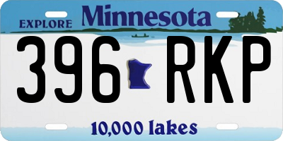 MN license plate 396RKP