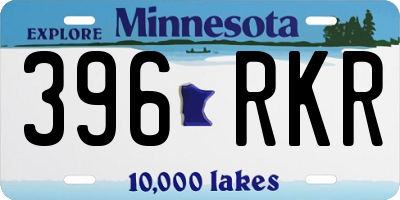 MN license plate 396RKR