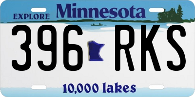MN license plate 396RKS