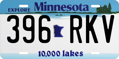 MN license plate 396RKV