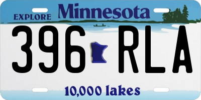 MN license plate 396RLA