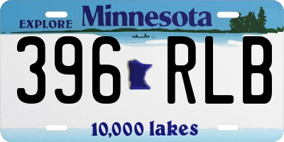MN license plate 396RLB