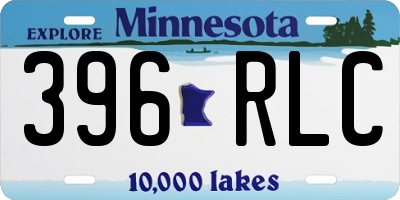 MN license plate 396RLC