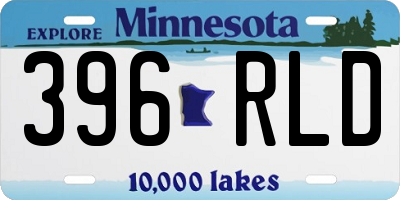 MN license plate 396RLD