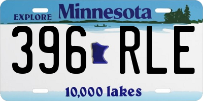 MN license plate 396RLE