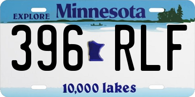 MN license plate 396RLF