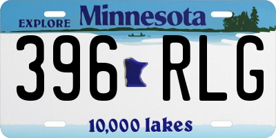 MN license plate 396RLG