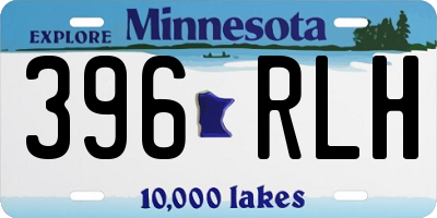 MN license plate 396RLH