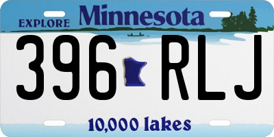 MN license plate 396RLJ