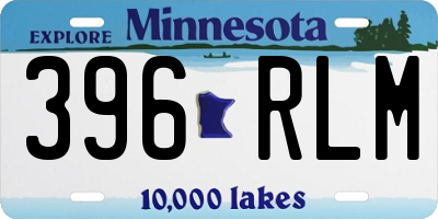 MN license plate 396RLM