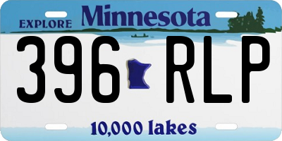 MN license plate 396RLP
