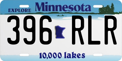 MN license plate 396RLR