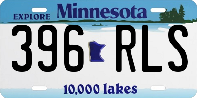 MN license plate 396RLS