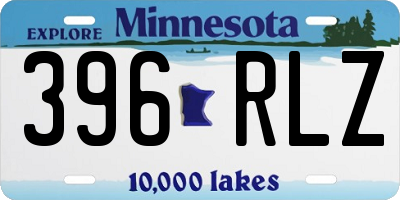 MN license plate 396RLZ