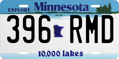 MN license plate 396RMD