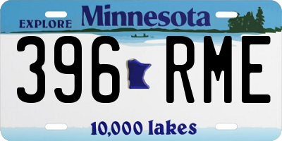 MN license plate 396RME
