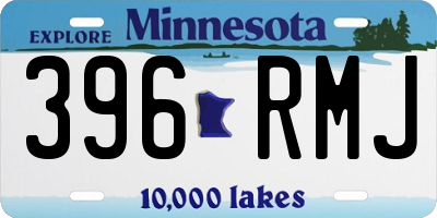 MN license plate 396RMJ
