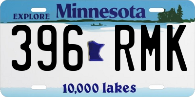 MN license plate 396RMK