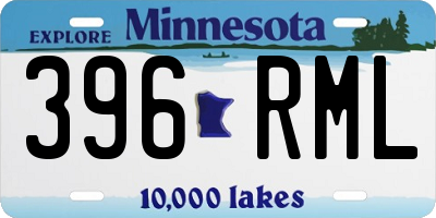 MN license plate 396RML