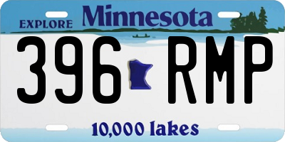 MN license plate 396RMP