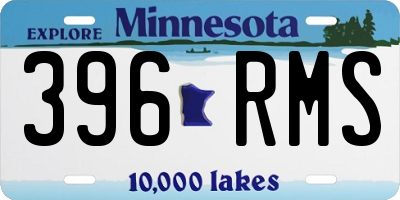 MN license plate 396RMS