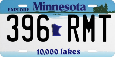 MN license plate 396RMT