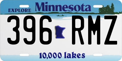 MN license plate 396RMZ