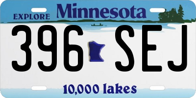 MN license plate 396SEJ