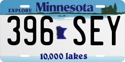 MN license plate 396SEY