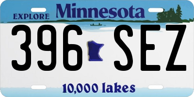 MN license plate 396SEZ