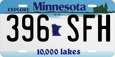 MN license plate 396SFH