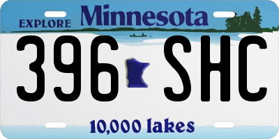 MN license plate 396SHC