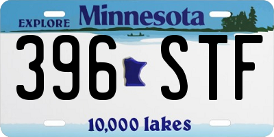 MN license plate 396STF