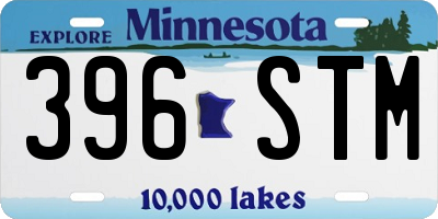MN license plate 396STM