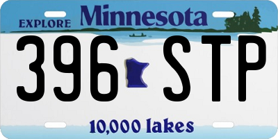 MN license plate 396STP