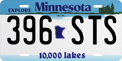 MN license plate 396STS